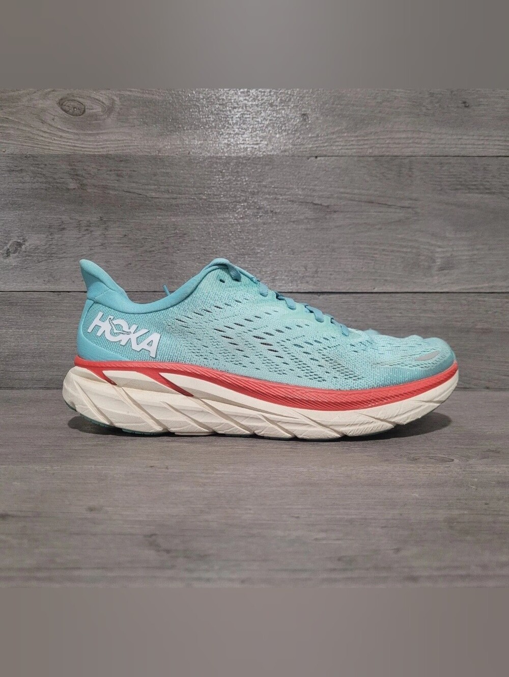 Hoka One One Clifton 8 Womens Size 11 B Running Shoes blue